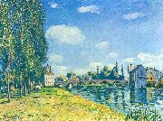 Alfred Sisley Brucke von Moret im Sommer painting